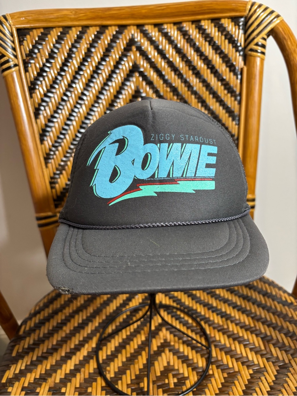 Vintage David Bowie Ziggy Stardust Trucker Hat Band Snapback